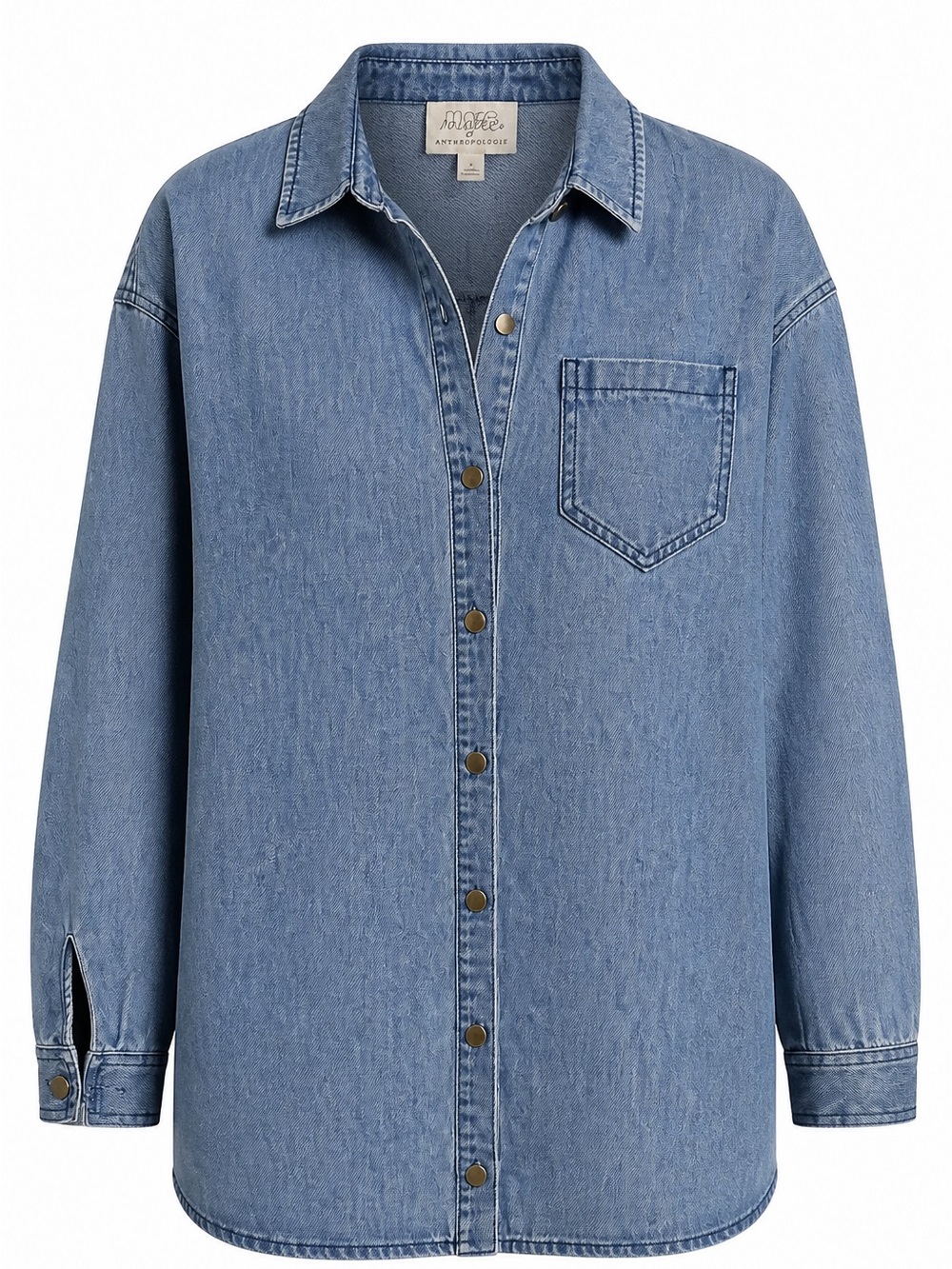 Mare by Anthropologie Light Blue Denim Shirt  dress